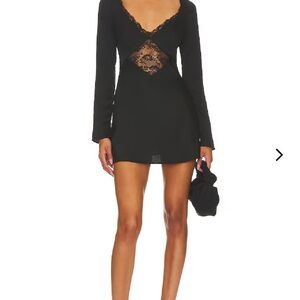 Lovers and Friends black lace mini dress